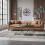 Industrial Coffee Table Set, Wood-Effect Top, Metal Frame 3