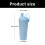 Thermische 710ML roestvast stalen watercontainer- Romig geel 3