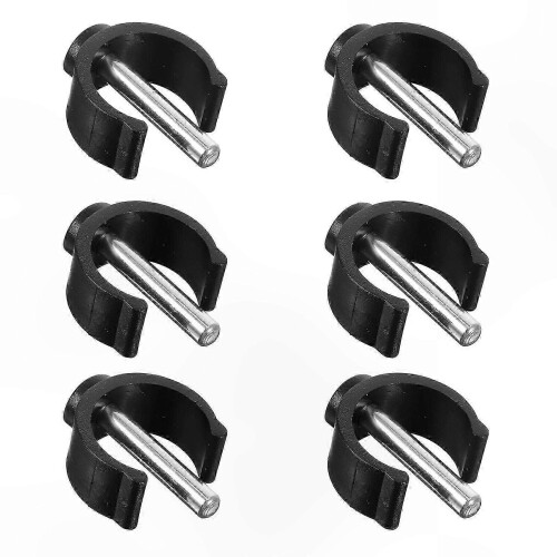 6-Pack C-Shaped Clips for Crutches, Canes, Walkers - Durable Replacement Clamps 1