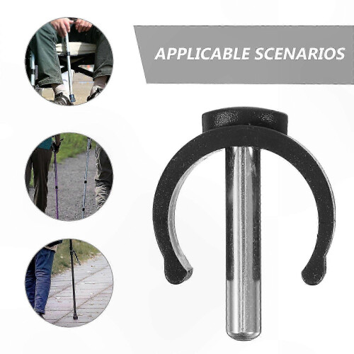 6-Pack C-Shaped Clips for Crutches, Canes, Walkers - Durable Replacement Clamps 2