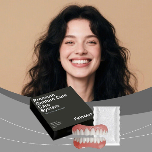 Feimuko Denture Decoration Set: Natural Fit, Comfortable & Convenient 1