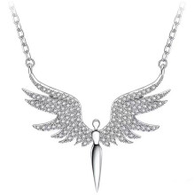 Collier pendentif aile d'ange en alliage élégant, chaîne de