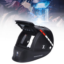 Solar Powered Auto Darkening Welding Helmet with BuiltIn Battery and Adjustable Comfort Fit