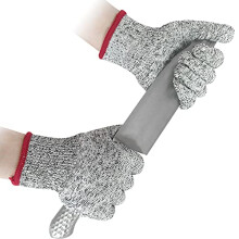 Cut Resistant Gloves XL L Pair Food Grade Level 5 HPPE Safety for Kitchen Meat Cutting and Oyster Shucking