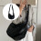 Practical Unisex Shoulder Bag Dumpling Purse for Daily-Black 3