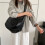 Practical Unisex Shoulder Bag Dumpling Purse for Daily-Black 6
