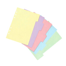 5 Stück Pastellregisterkarten zum Organisieren von-5 horizontal