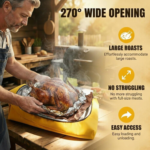 Double Layer Thick Insulated Meat Bag Thickened BBQ Blanket With 1