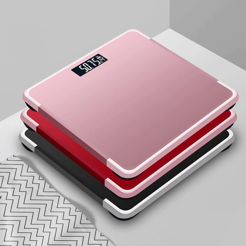 Smart Digital Bathroom Scale with Body Fat Analyzer,  Accuracy LCD Display, Rose Red 1