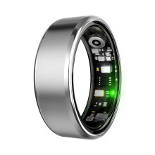 The R100 size 13 smart ring supports heart rate/blood oxygen/sleep monitoring/remote photo taking (silver).