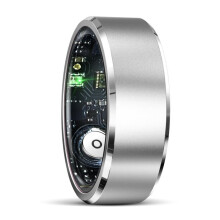 R5 Smartring Größe 11, unterstützt Gesundheitsüberwachung / mehrere Sportmodi (Silber)