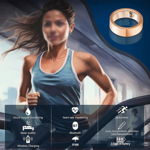 RK-C258 H11 Έξυπνο δαχτυλίδι Bluetooth με παρακολούθηση ύπνου / καρδιακών παλμών, μέγ 2
