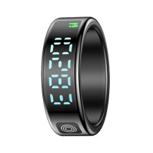 SR08 Maat 11 Slimme Ring, Ondersteunt Handgebarenbediening / Gezondheidsmonitoring / Meerdere Sportmodi (Zwart)