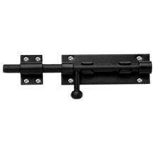 12 Inch 304 Stainless Steel Slide Bolt Lock Heavy Duty Gate Latch with Padlock Hole for Fence and Shed Doors Black