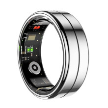 The R04 No. 8 smart ring supports heart rate/blood oxygen/sleep monitoring/photography (silver).