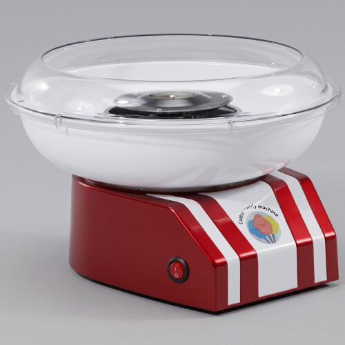 Cotton Candy Machine with 10 Bamboo Sticks and Sugar Spoon, Red Candy Floss Maker