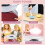 Cotton Candy Machine with 10 Bamboo Sticks and Sugar Spoon, Red Candy Floss Maker 4