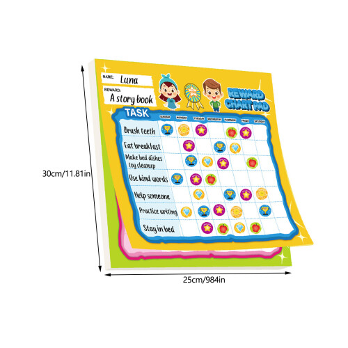 Magnetic Reward Chart For Kids Behavior Tracking On Fridge Or 2