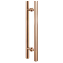 Modern Barn Door Handle Set, Polished Gold Stainless Steel, DualSide for Glass and Wood Doors, 120cm