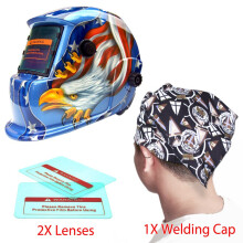 Professional Auto Darkening Welding Helmet with Grinding Function, Solar Powered Design