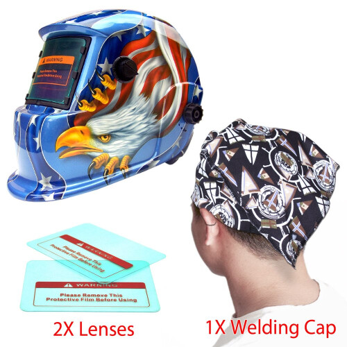Professional Auto Darkening Welding Helmet with Grinding Function, Solar Powered Design