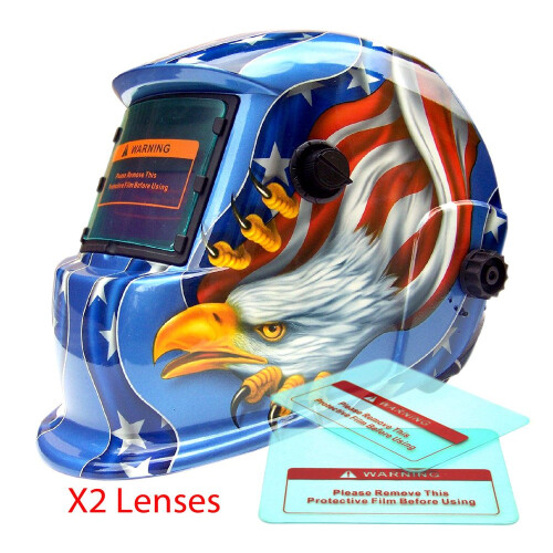 Professional Auto Darkening Welding Helmet with Grinding Function, Solar Powered Design 1