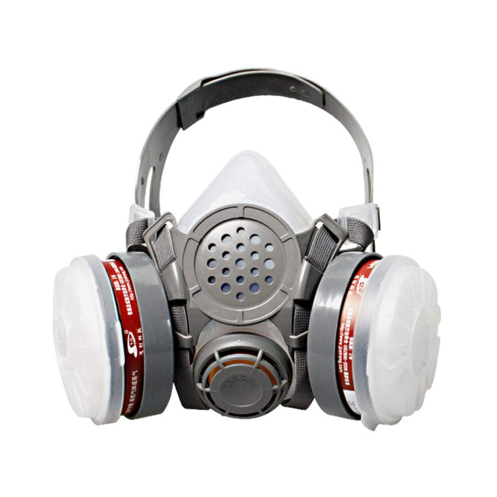 Half Face Respirator Mask Reusable With Dual Filter Protection For Paint Dust And Organic Vapor 9073542194897