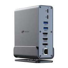 Docking USB Type-C Leotec LEDS06- 5xUSB- 2xUSB Type-C- 1xUSB Type-C PD- 1xDisplayPort- 2xHDMI 4K- 1xRJ45- 1xJack 3.5- 1xKaartlezer