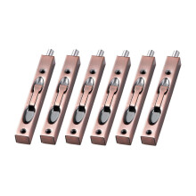 6 Pcs Flush Bolt Door Lock 6 Inch Red Bronze Stainless Steel Double Door Latch for Enhanced Security