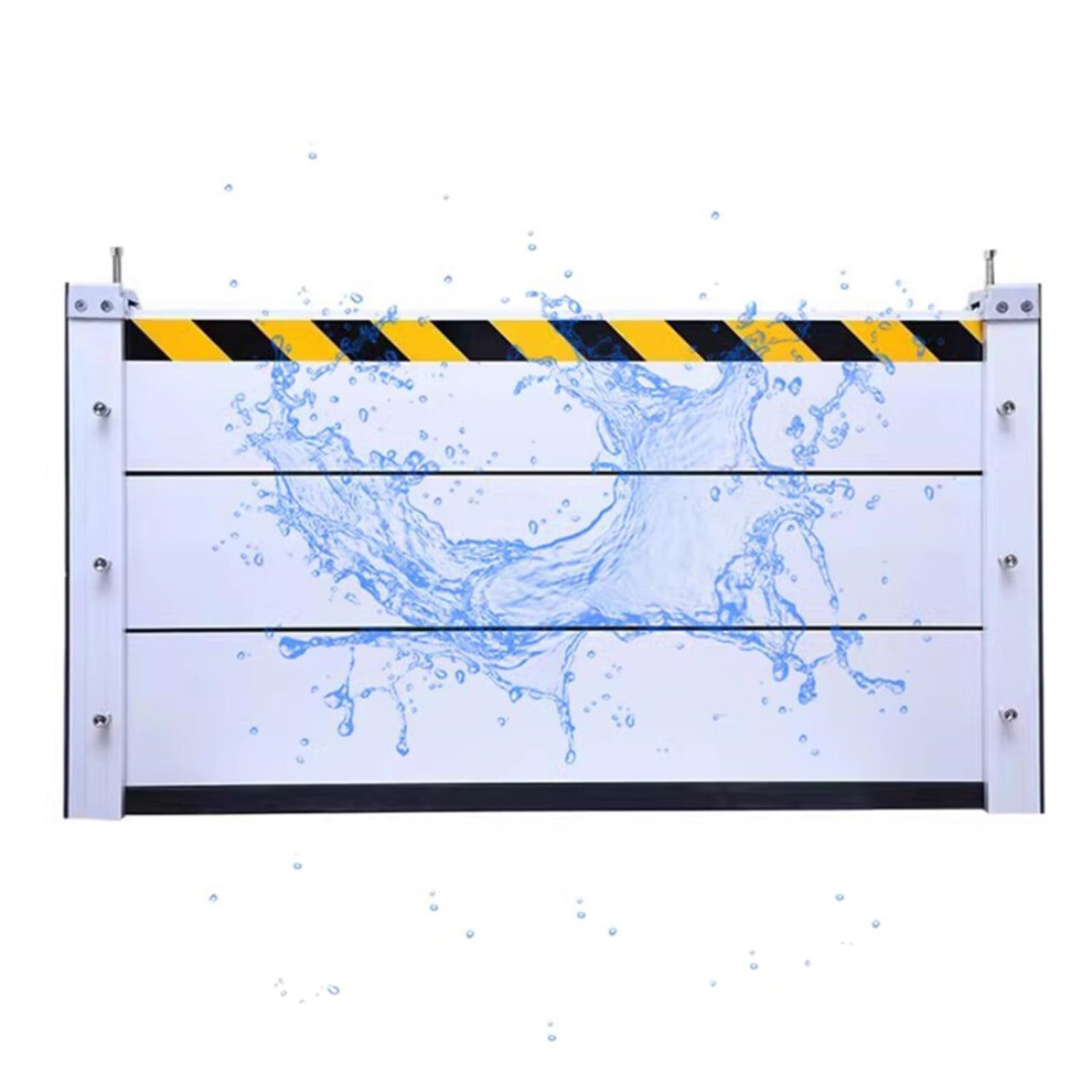 Reusable Aluminum Flood Barrier Gate For Doors And Garages, Waterproof Shield With Reflective Strip 9351714672764