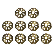 10pcs Bronze Tone Cabinet Knob Backplate Washer Set, Decorative Brass Finish for Drawer and Cupboard Handles