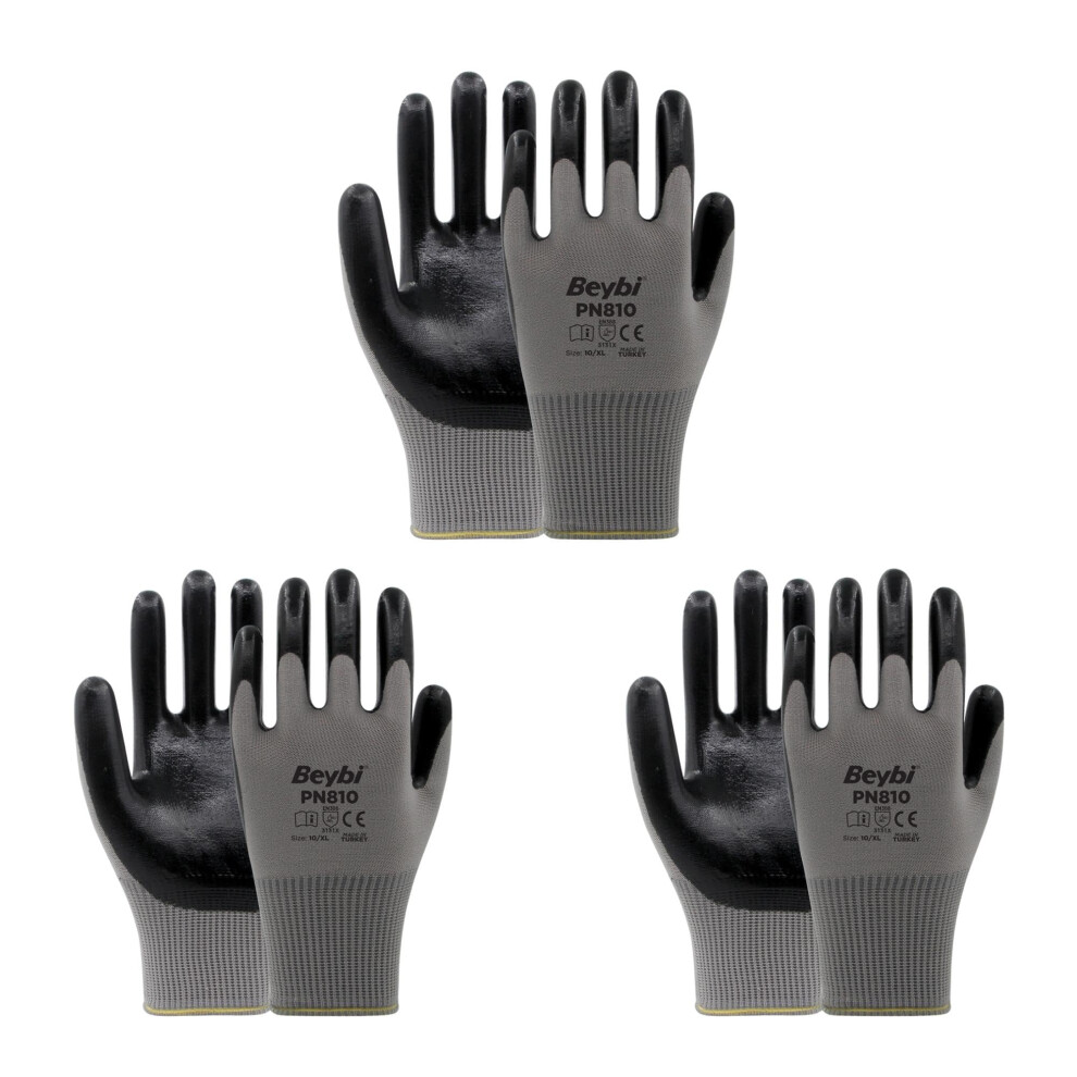 Touchscreen Mechanic Work Gloves For Men XâLarge, Durable Nitrile Coated Safety Gloves For Construction And Gardening 9073542195030