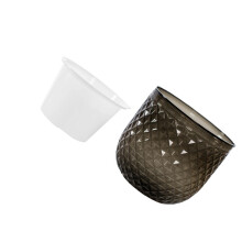 Hydroponic Plant Pot Watering Flowerpot Indoor-Translucent grey