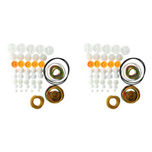 168Pcs Transmission Belt Pulley Rubber Band Combination Set Stretchable Engine Drive Round Belt
