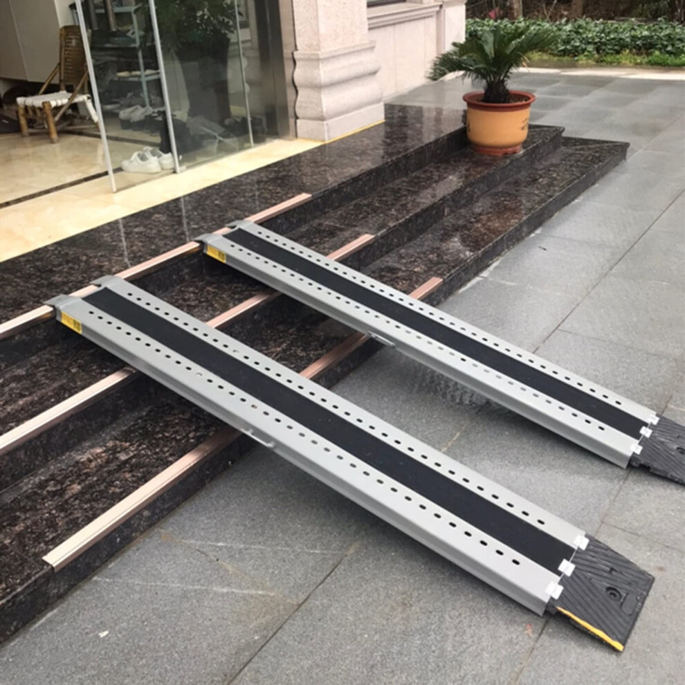 Heavy Duty Wheelchair Ramp 3ft, Portable Folding NonSlip Threshold Ramp for Home Steps, 660 lb Capacity