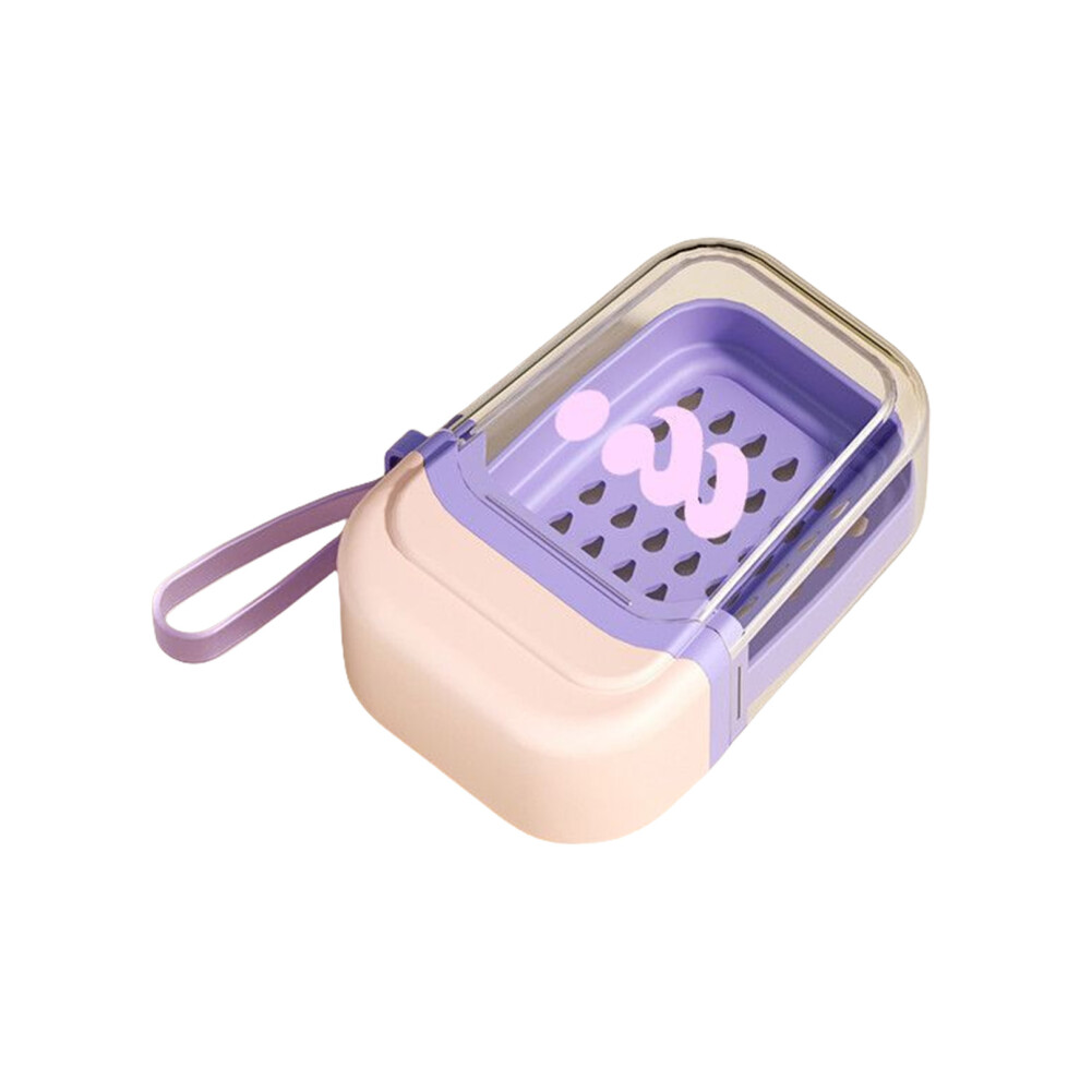 Mini Soap Case For Backpacking Quick Drying Function-Purple