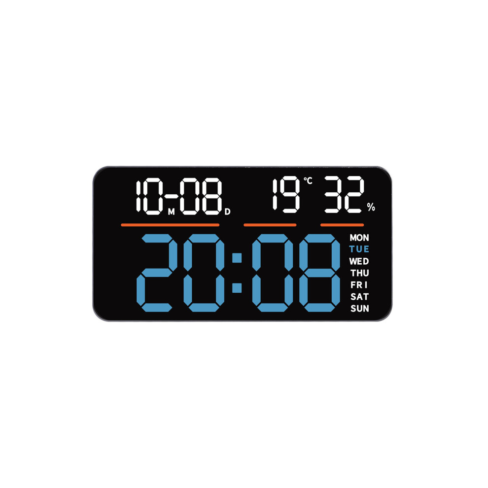 Large Display Digital Alarm Clock With-Black Shell Lig Blue 7709000611232