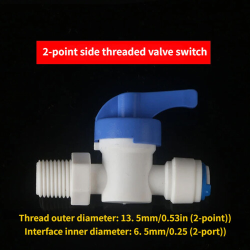 Lightweight Plastic Flows Control Valves 1/4inch Thread for-2mm 2