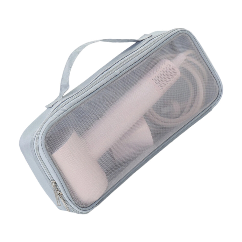 Blue Nylon Storage Pouch For Curling Iron Blow Dryer Travel