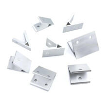 4Pcs 45 Degree Aluminum Corner Bracket 6060‑4Holes for T Slot Extrusion CNC Frame, Rigid Corrosion‑Resistant Connector