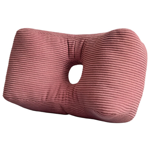 Single Hole Car Waist Pillow Office Sleeping Pillow-Pink
