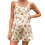 Comfortable Printed Maternity Suspenders Short Pants-flowers S 1