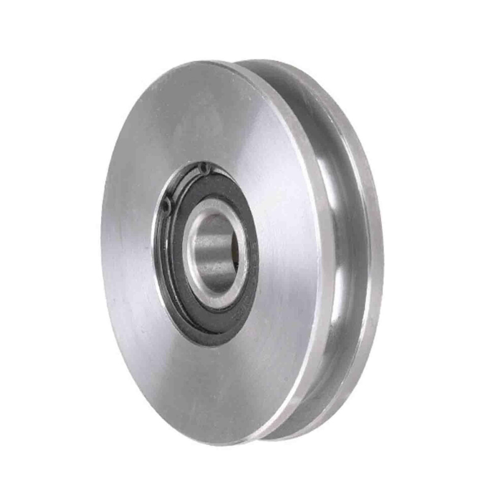 58Mm Heavy Duty Wire Rope Pulley Wheel Ushaped Iron Door Groove Track Guide Wheel Smooth Bearing Rotation 9330225532798