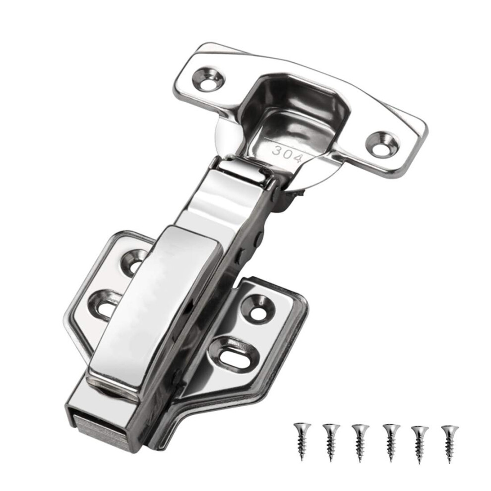2Pcs Soft Close Full Overlay Cabinet Hinges 35Mm Hydraulic Dampers For Kitchen Doors Easy Install 9351714673099