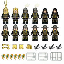 12 PCS Medieval Black Lion Shadow Knight Legion Minifigure Set Toys Christmas Gift for Kids
