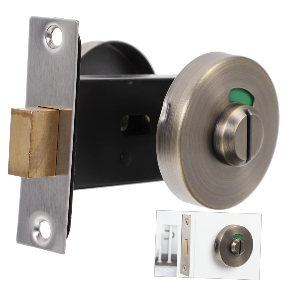Stainless Steel Bathroom Indicator Lock with Vacant Occupied Display Keyless Privacy Latch for Public Restrooms