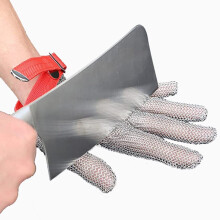 Cut Resistant Chainmail Glove XL with Adjustable Wrist Strap, Stainless Steel Mesh Safety Glove for Butcher and Kitchen