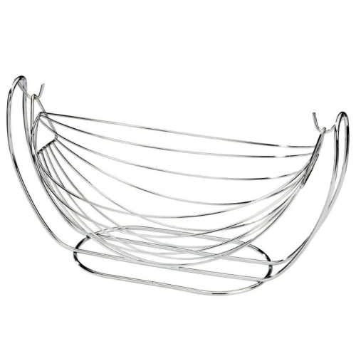 Hammock style chrome Swinging fruit basket