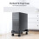 CPU Tower Stand with Lockable Wheels, Adjustable PC Holder for Floor Use and Improved Air Circulation 3
