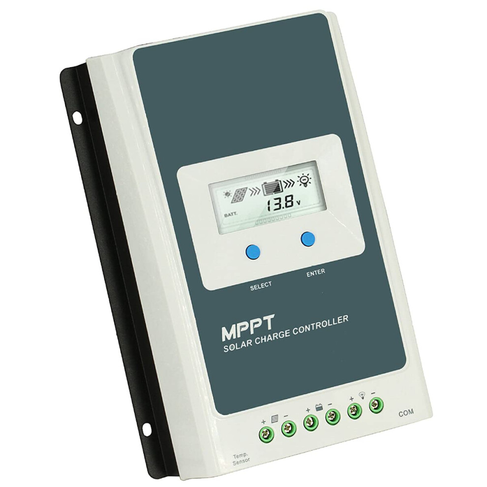 30A Mppt Solar Charge Controller 12V 24V Auto, Efficiency Negative Grounded Regulator With Lcd For Lithium And Leadacid Batteries 9073542195535